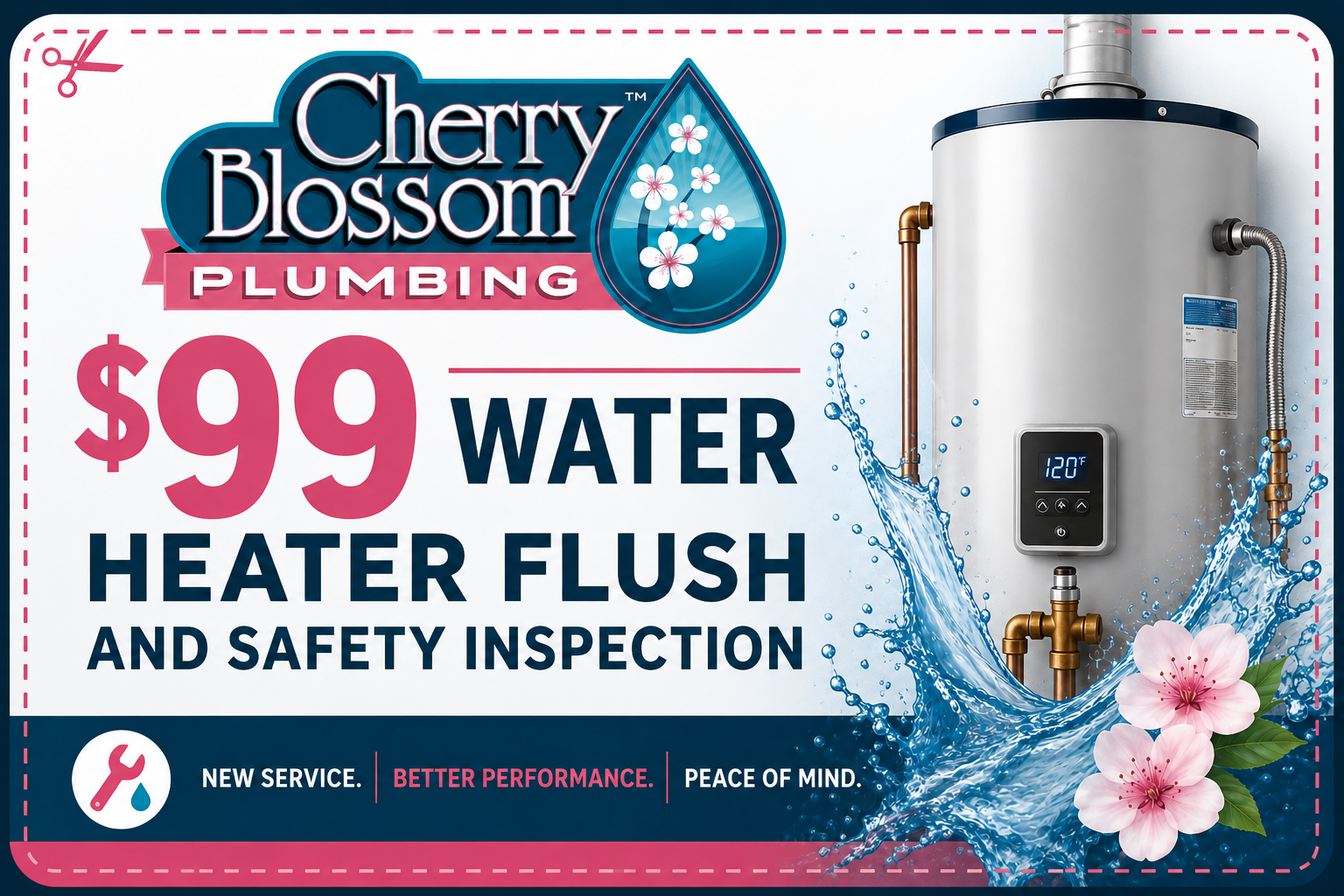 northern virginia water heater flush Cherry Blossom Plumbing